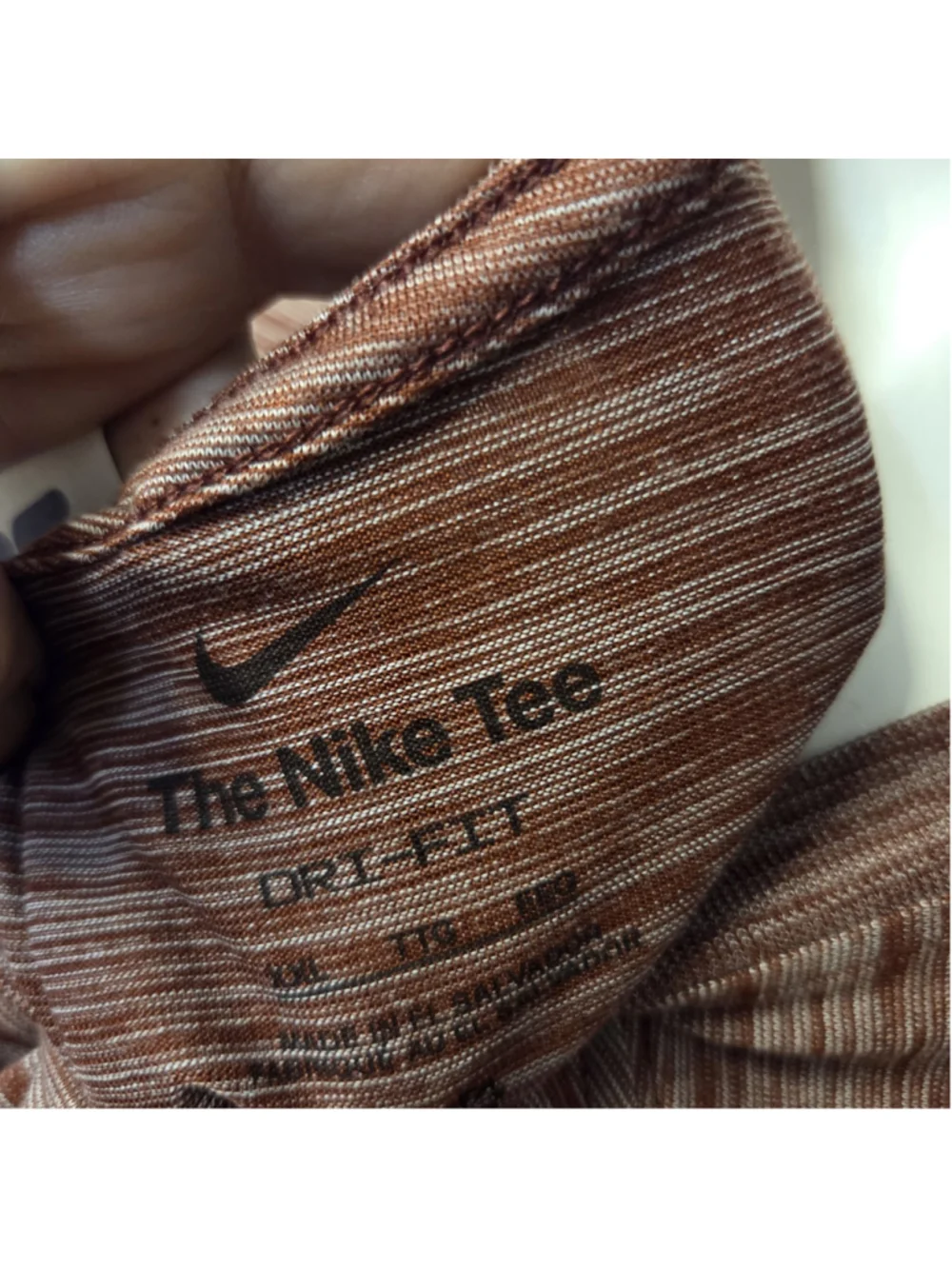 Men's Nike Dri-FIT Short Sleeve Tee XXL Brown White